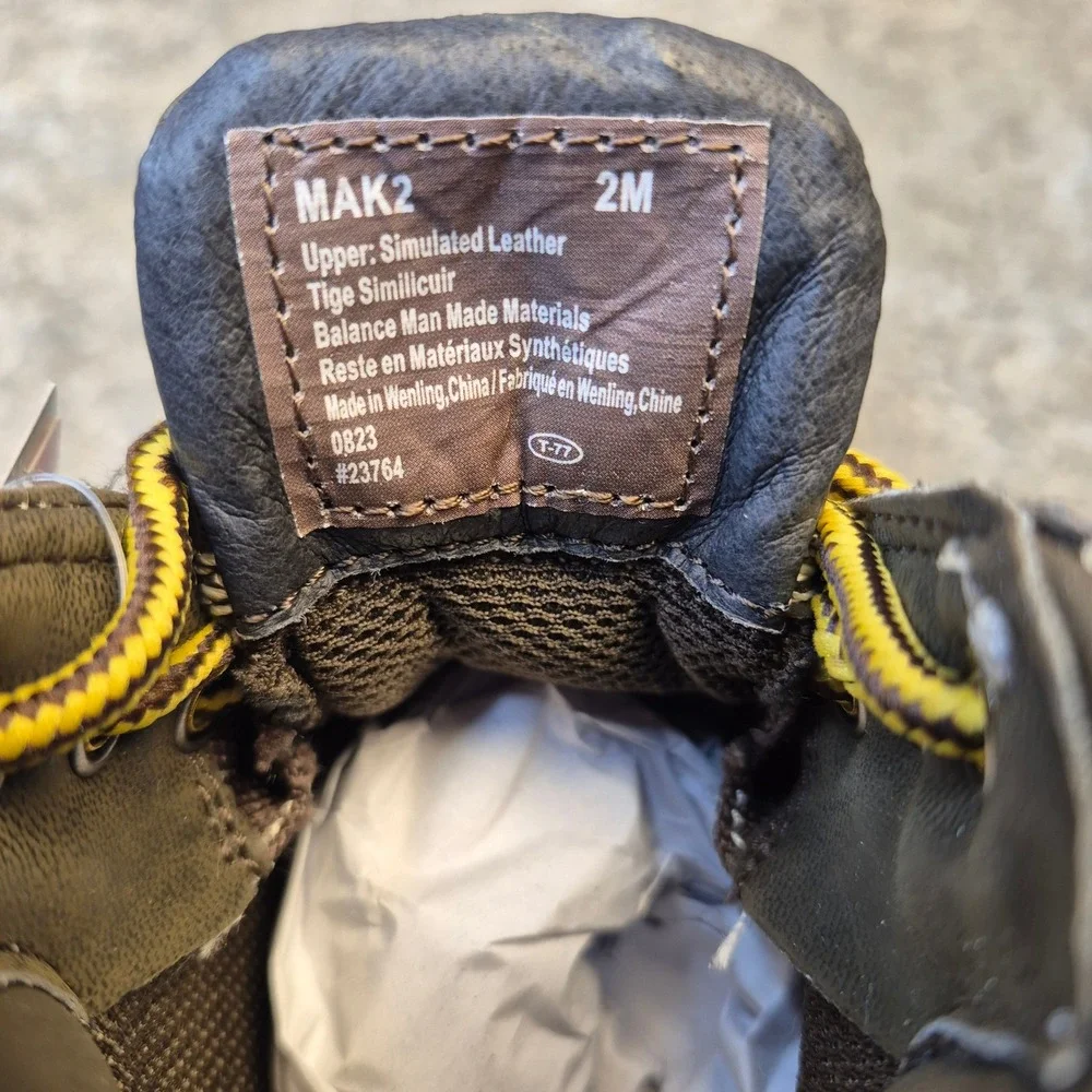 NEW Deer Stags MAK2 Kids Insulated Work Boots Dark Grey Brown Size 2M‎